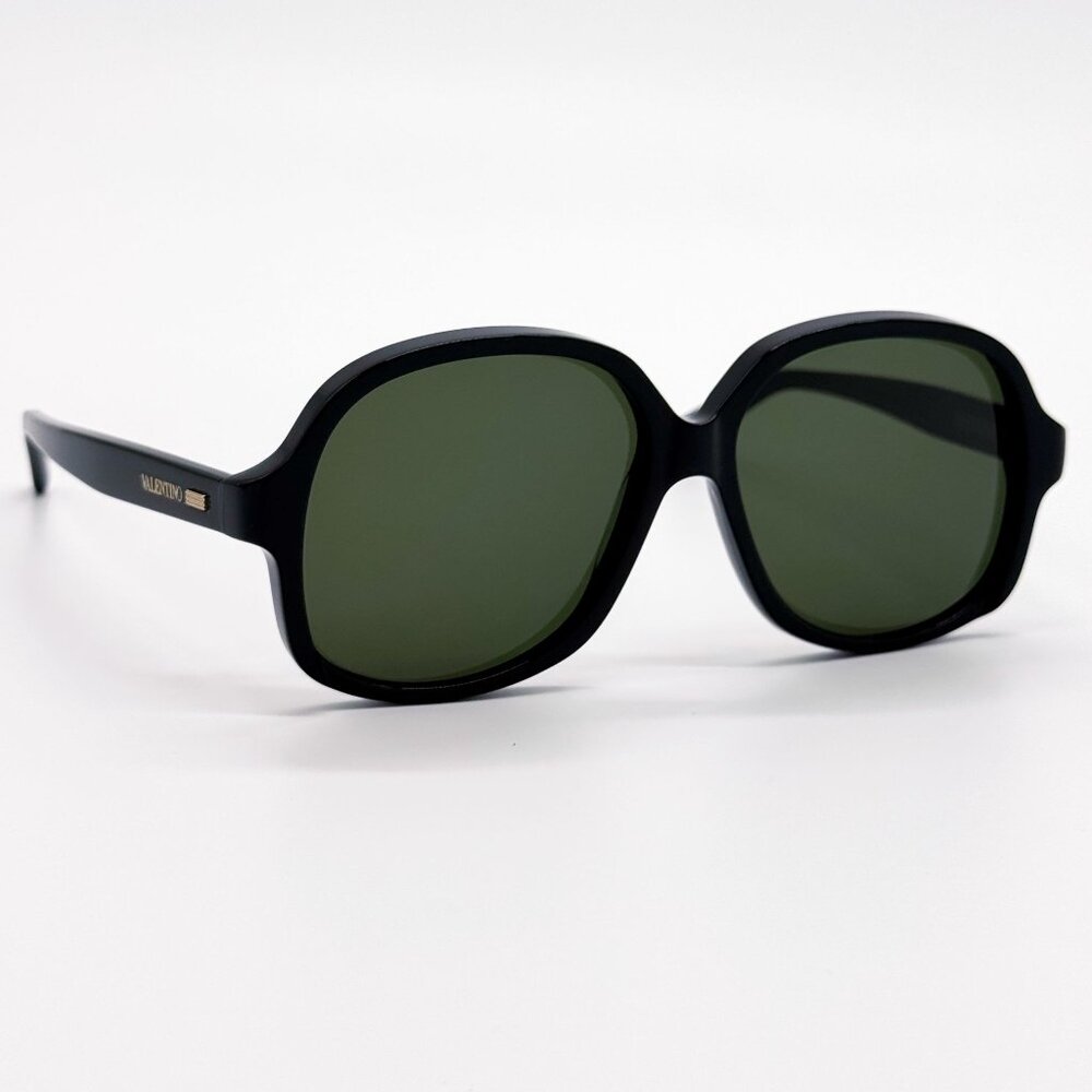NEW VALENTINO SUNGLASSES VLS-177A BLACK GREEN WOMEN EYEWEAR